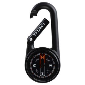 Forclaz Siyah - Compact 50 Karabinalı Pusula