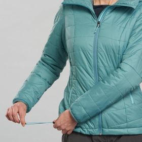 Forclaz Turkuaz MT100 Kadın Kapüşonlu Şişme Mont