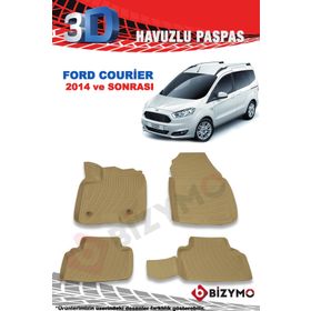 Ford Courier Combi 2014 ve sonrası Premium 3D Havuzlu Oto Paspas Bizymo