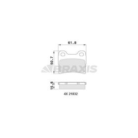 Ford Escort V/VI Abs1992-1995 Pabuçlu Arka Fren Balatası