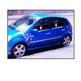 Ford Fiesta 2002-2008 P Çelik 4 Parça Krom Cam Çıtası