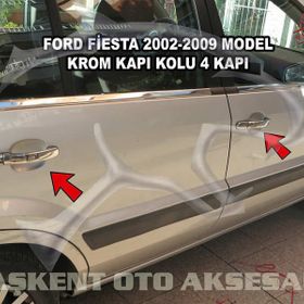 Ford Fiesta 2002 2008 Paslanmaz Çelik 4 Kapı Krom Kapı Kolu