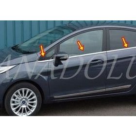 Ford Fiesta 2009-2017 Paslanmaz Çelik 8 Parça Krom Cam Çıtası