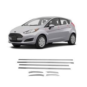 Ford Fiesta 2009-2017 Paslanmaz Çelik 8 Parça Krom Cam Çıtası