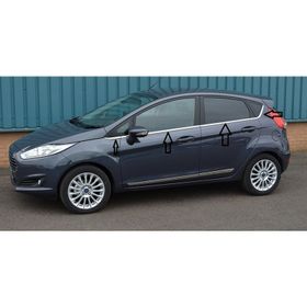 Ford Fiesta 2009-2017 Paslanmaz Çelik 8 Parça Krom Cam Çıtası
