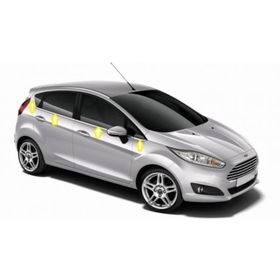 Ford Fiesta 2009-2017 Paslanmaz Çelik 8 Parça Krom Cam Çıtası