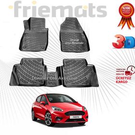 Ford Fiesta 2018 Sonrası Siyah 3D Havuzlu Paspas