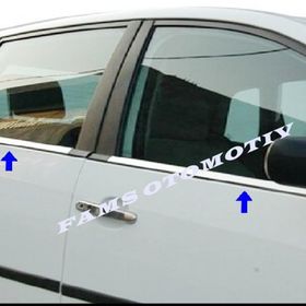 Ford Fiesta P.Çelik 2002-2008 4 Parça Krom Cam Çıtası