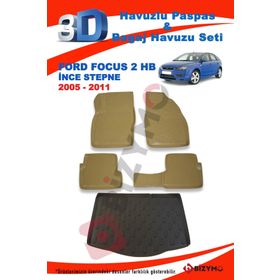 Ford Focus 2 Hb İnce Stepne 2005-2011 Bej Paspas ve Bagaj Havuzu
