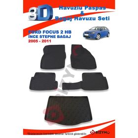 Ford Focus 2 Hb İnce Stepne 2005-2011 Paspas ve Bagaj Havuzu