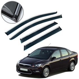 Ford Focus 2 HB Sedan 2005-2011 Krom Çıtalı Cam Rüzgarlığı