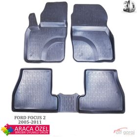 Ford Focus 2 Sedan 2005-2011 Premium 3D Bej Havuzlu Oto Paspas Bizymo