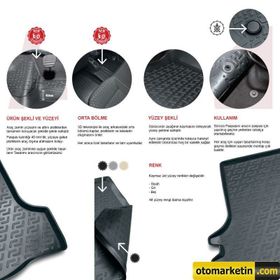 Ford Focus 2010-2015 3D Havuzlu Paspas