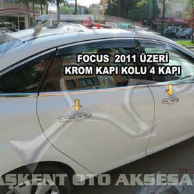 Ford Focus 2011 2018 Paslanmaz Çelik 4 Kapı Krom Kapı Kolu