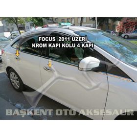 Ford Focus 2011 2018 Paslanmaz Çelik 4 Kapı Krom Kapı Kolu