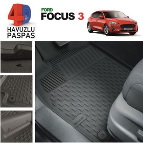 Ford Focus 3 2010-2016 4D Havuzlu Paspas