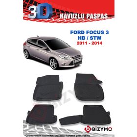 Ford Focus 3 Hb 2011-2014 Premium 3D Havuzlu Oto Paspas Bizymo