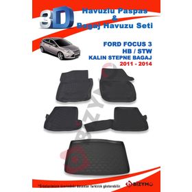 Ford Focus 3 Hb Kalın Stepne 2011-2014 Paspas ve Bagaj Havuzu
