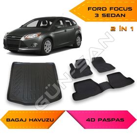Ford Focus 4 4D Havuzlu 2015 Sonrası Paspas ve Bagaj Havuzu