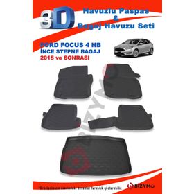 Ford Focus 4 Hb İnce Stepne 2015 ve Sonrası Paspas ve Bagaj Havuzu