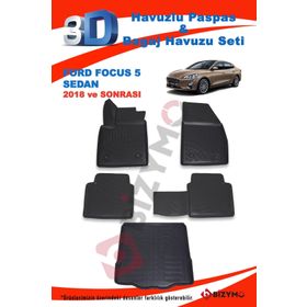 Ford Focus 5 Yeni Sedan 2018+ Paspas ve Bagaj Havuzu