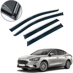 Ford Focus Sedan 2019 Sonrası Krom Çıtalı Cam Rüzgarlığı