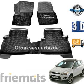 Ford Kuga 2008-2012 Siyah 3D Havuzlu Paspas