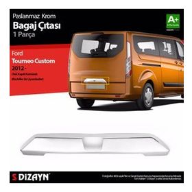 Ford Tourneo Custom 2012 Üzeri Kameralı Krom Bagaj Çıtası