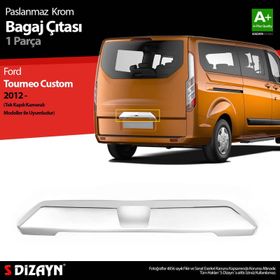 Ford Tourneo Custom 2012 Üzeri Kameralı Krom Bagaj Çıtası