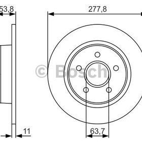 Ford Transit Connect 2002/2009 1.8CC 278X11X63,50X54 Havalı Arka Fren Diski