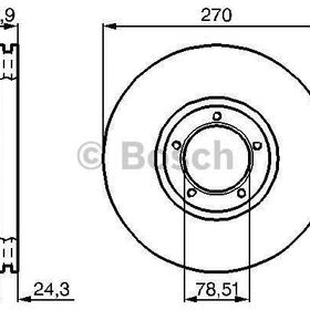 Ford Transit V347 2007/2013 258x22x63.50x44 Havalı Arka Fren Diski