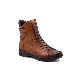Forelli 18353 Taba Deri Comfort Kadın Bot