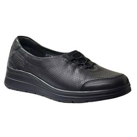 Forelli 21316-H Lace Siyah Deri Kadın Günlük Ayakkabı