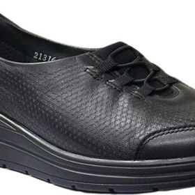 Forelli 21316-H Lace Siyah Deri Kadın Günlük Ayakkabı