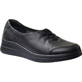 Forelli 21316-H Lace Siyah Deri Kadın Günlük Ayakkabı