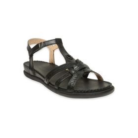 Forelli 22309 Lupin-G Siyah Comfort Deri Kadın Sandalet