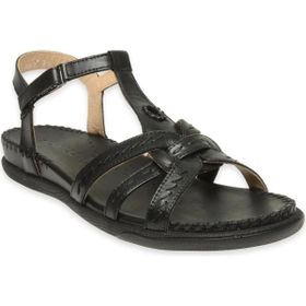 Forelli 22309 Lupin-G Siyah Comfort Deri Kadın Sandalet
