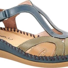 Forelli 22521 Sally-G Blue Jean Comfort Deri Kadın Sandalet