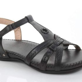 Forelli 23109 Siyah Kadın Deri Sandalet