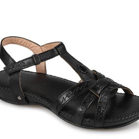 Forelli 23109 Siyah Kadın Deri Sandalet