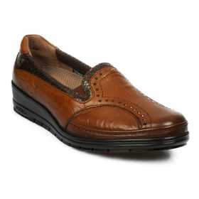 Forelli 25109 Taba Deri Halluks Comfort Kadın Ayakkabı