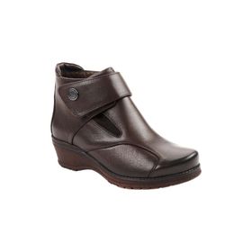 Forelli 25651-K Vionic Kahve Kadın Comfort Deri Bot