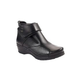 Forelli 25651-K Vionic Siyah Kadın Comfort Deri Hallux Bot