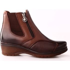 Forelli 25652 Kahve Deri Halluks Comfort Kadın Bot