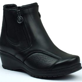 Forelli 25652 Siyah Çift Fermuarlı Comfort Kadın Bot