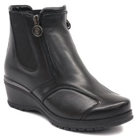 Forelli 25652 Siyah Çift Fermuarlı Comfort Kadın Bot