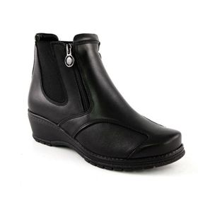 Forelli 25652 Siyah Çift Fermuarlı Comfort Kadın Bot
