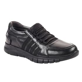 Forelli 29410-G Fulya Siyah Comfort Deri Kadın Ayakkabı