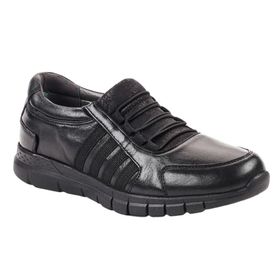 Forelli 29410-G Fulya Siyah Comfort Deri Kadın Ayakkabı