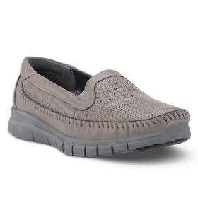 Forelli 29413 Eterna-G Gri Comfort Kadın Deri Ayakkabı